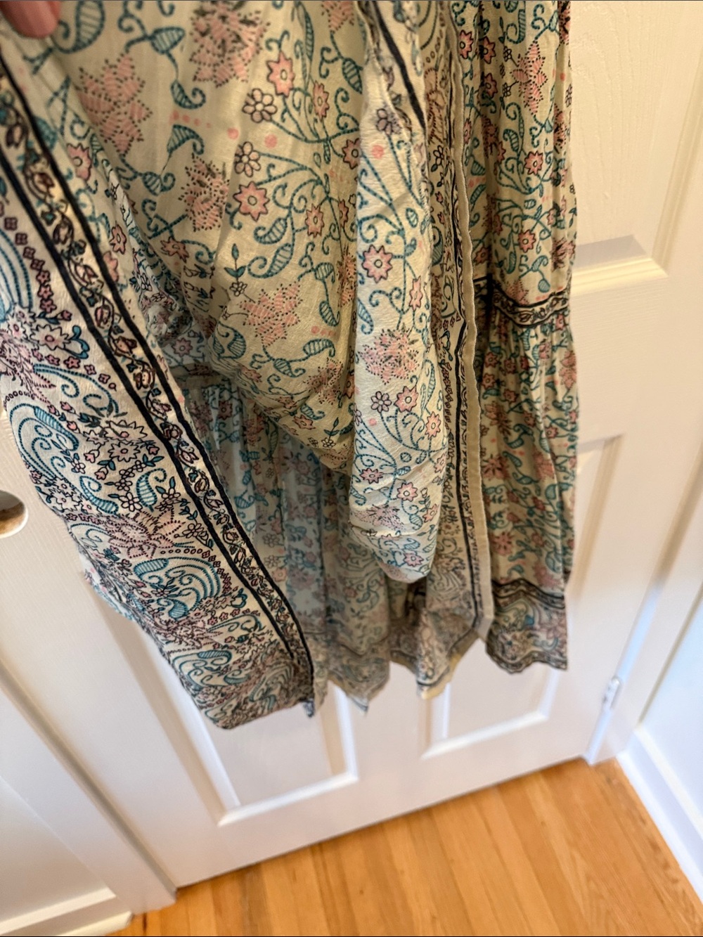 Ulla Johnson Lightweight Floral Midi Dress in Cream, Pink and Teal. Size 2 - Picture 9 of 9